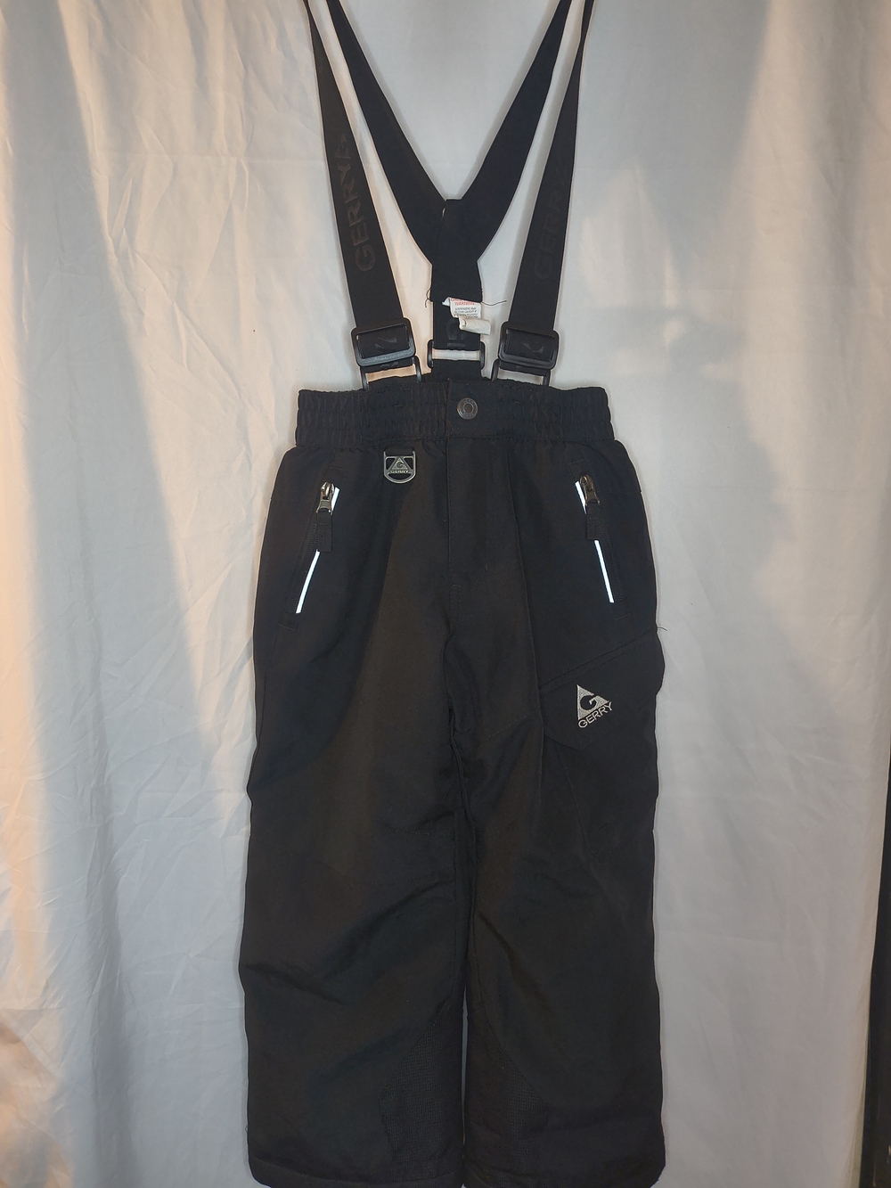 Gerry Kids Black Snow Overalls with Adjustable Suspenders